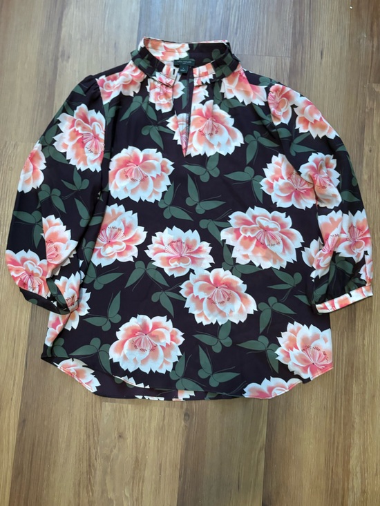 Ann Taylor Tops - Ann Taylor Floral Bloomcore Silk Blouse Small Casual Corporate